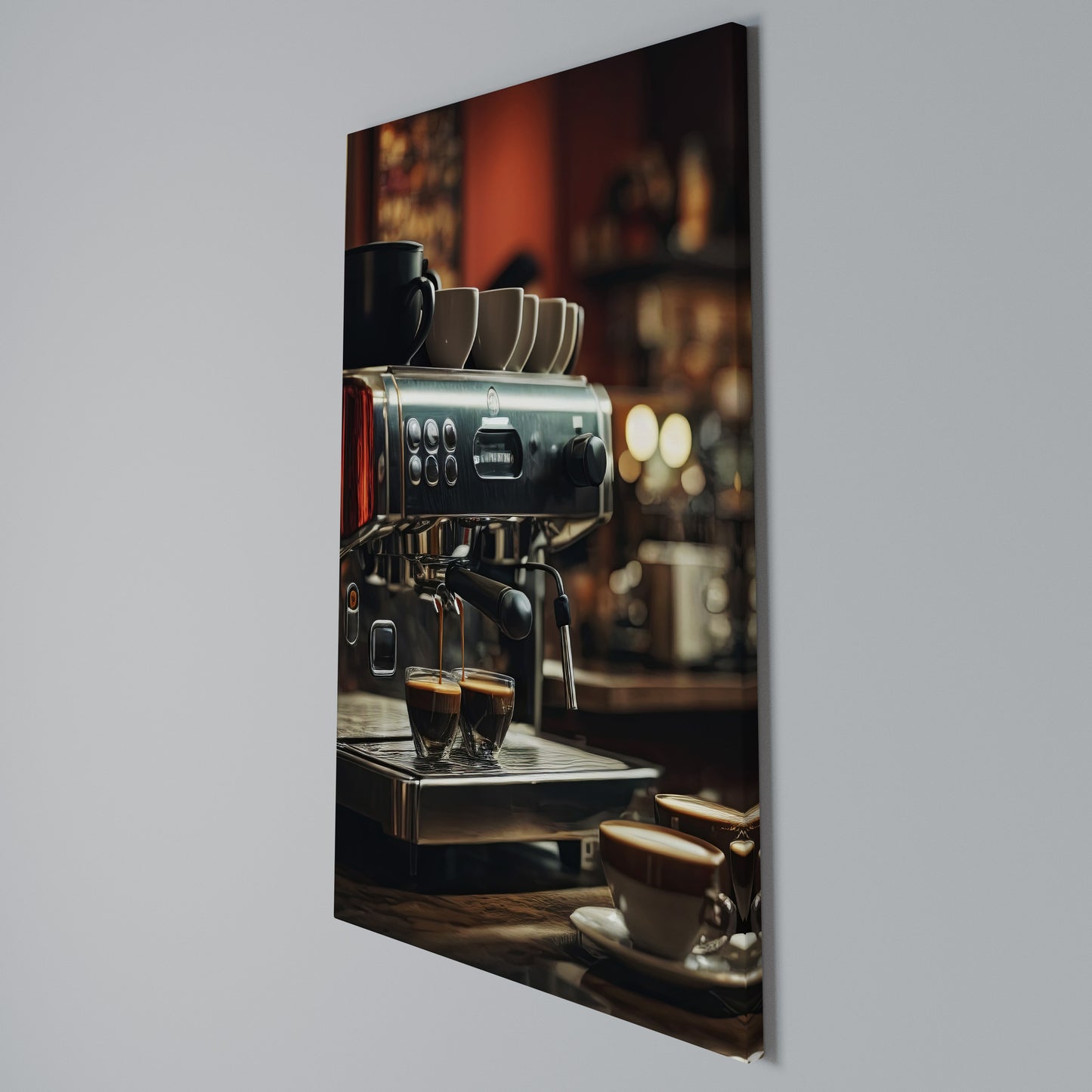 BARISTA’S DREAM MACHINE Stampa su Tela Verticale