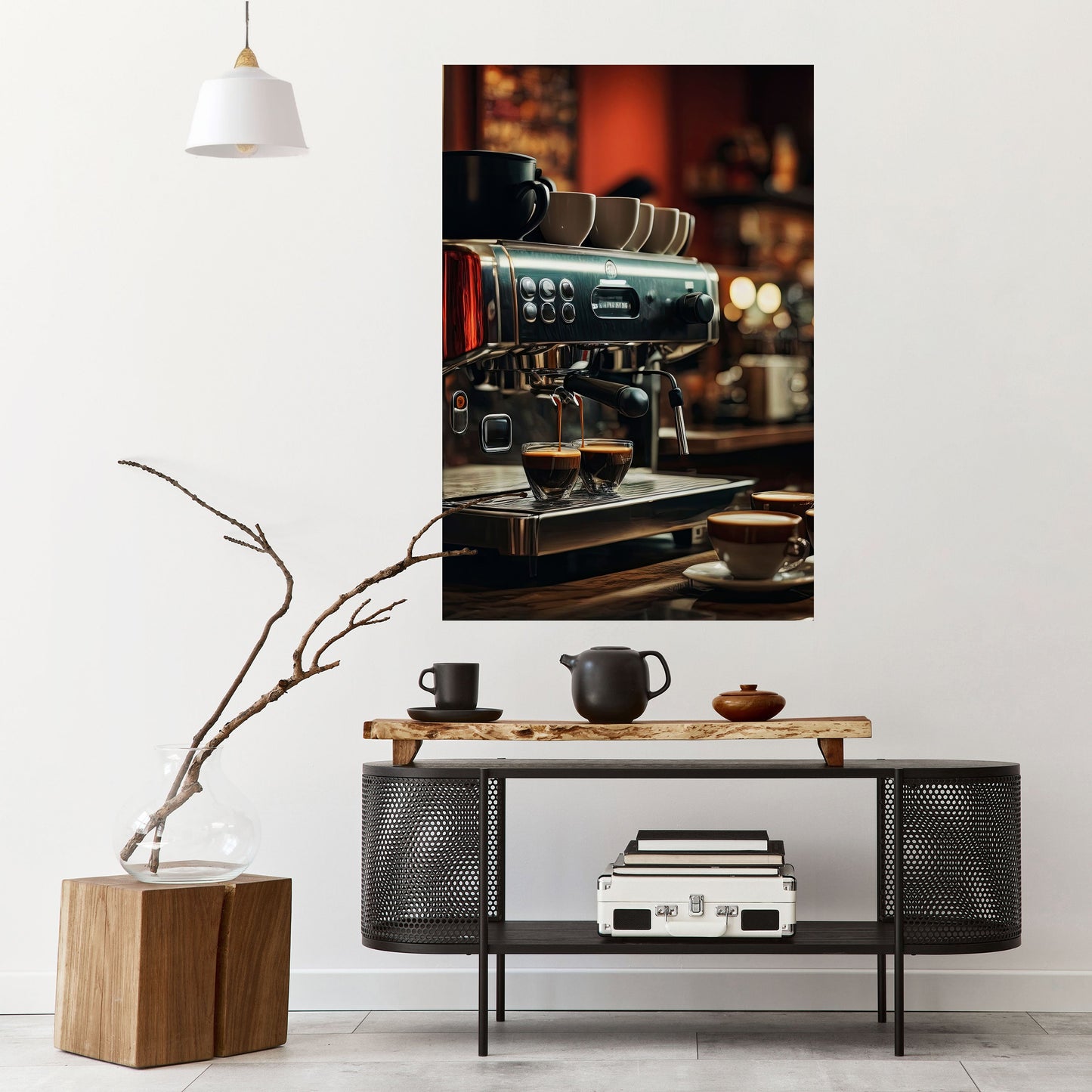 MACCHINA DA SOGNO DEL BARISTA - Poster verticale staccabile e attaccabile