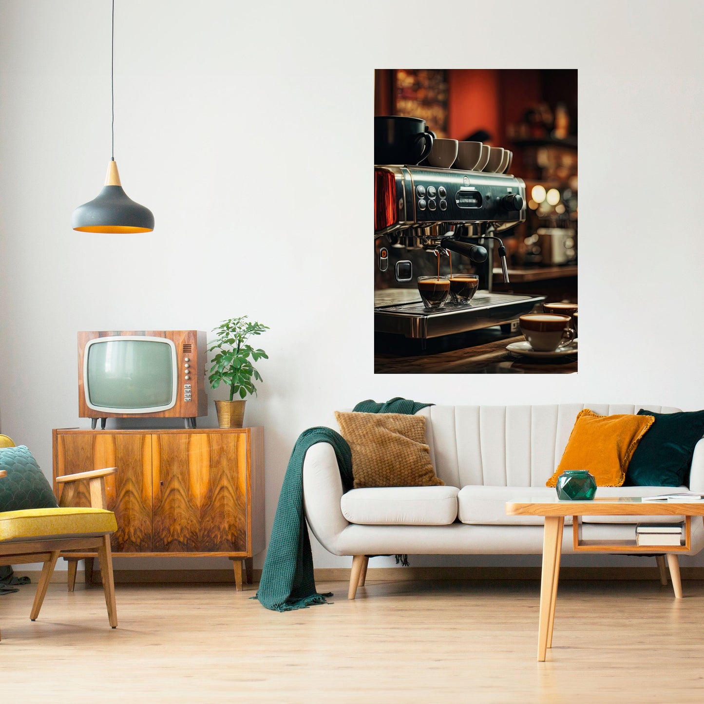 MACCHINA DA SOGNO DEL BARISTA - Poster verticale staccabile e attaccabile