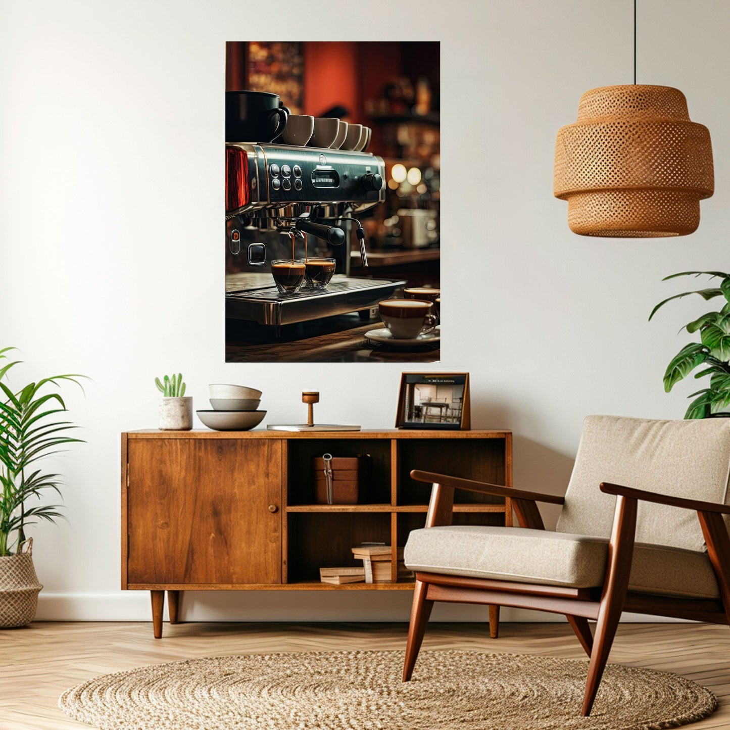 MACCHINA DA SOGNO DEL BARISTA - Poster verticale staccabile e attaccabile