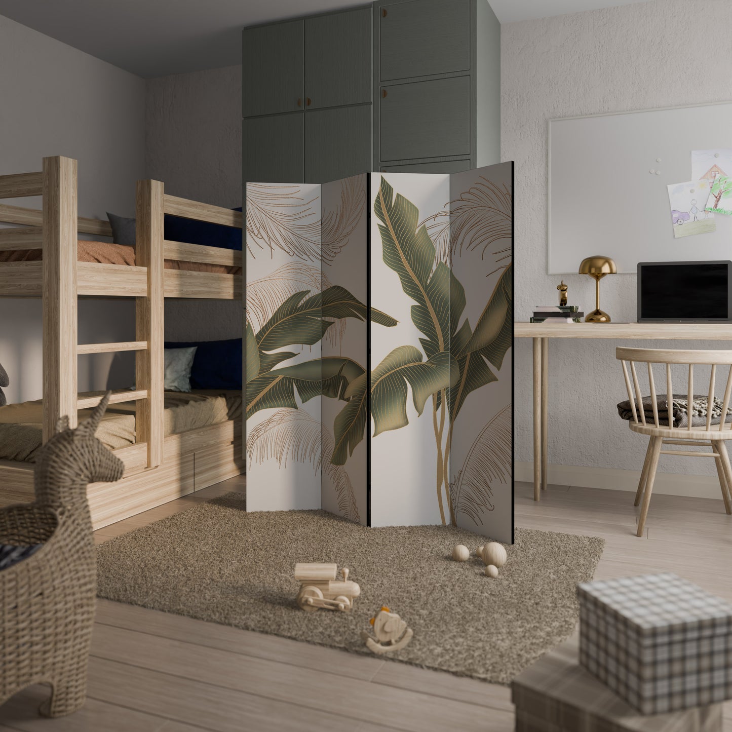 Divisorio decorativo per ambienti a 4 pannelli SUBTLE CHARM