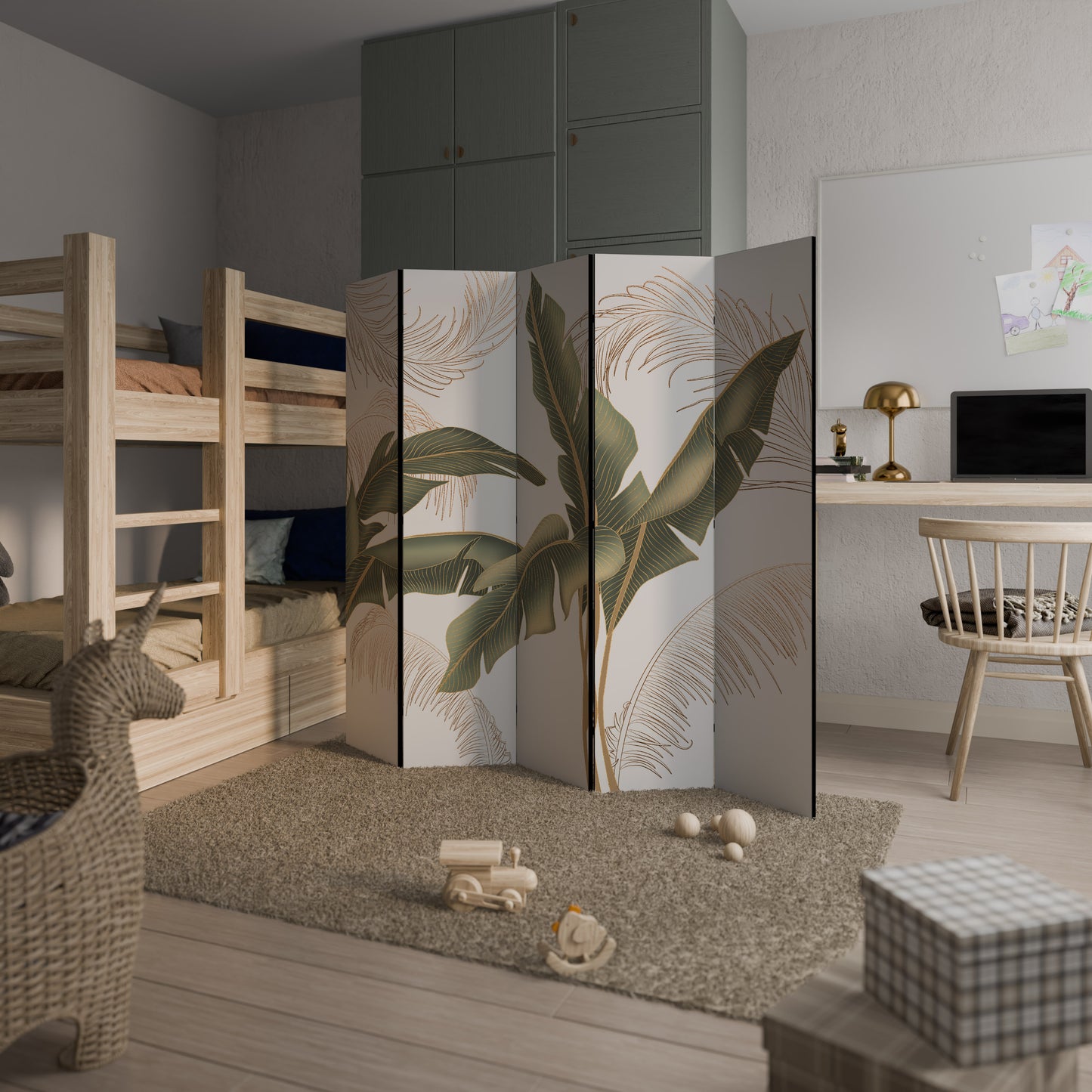 Divisorio decorativo per ambienti a 5 pannelli SUBTLE CHARM