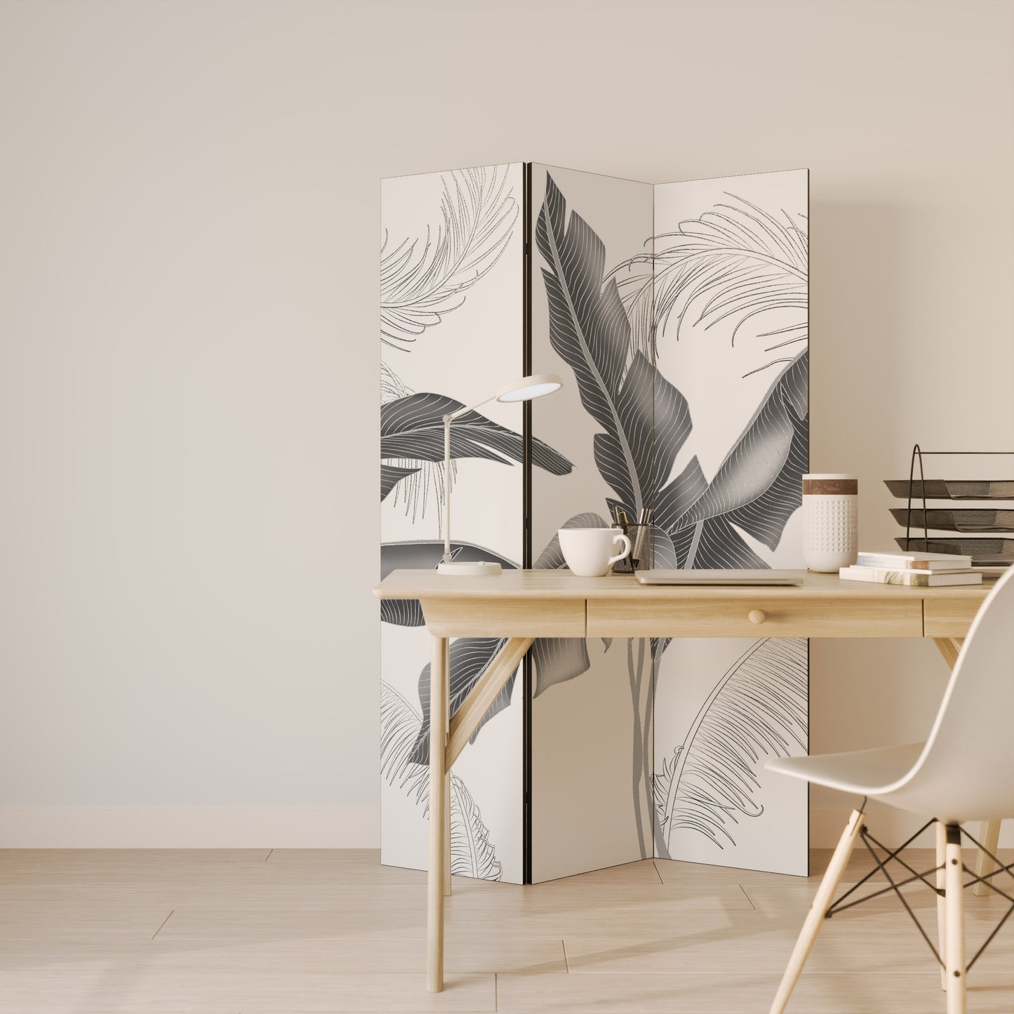 Divisorio decorativo per ambienti a 3 pannelli CALM ALLURE