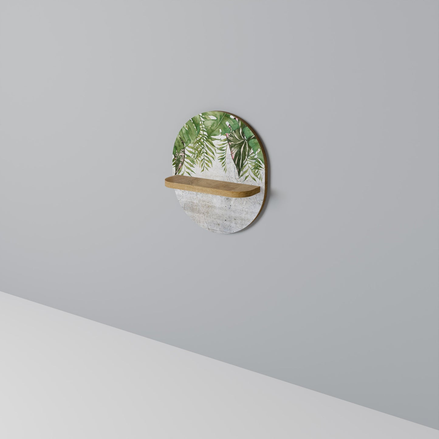Mensola ovale URBAN TROPICS in effetto rovere