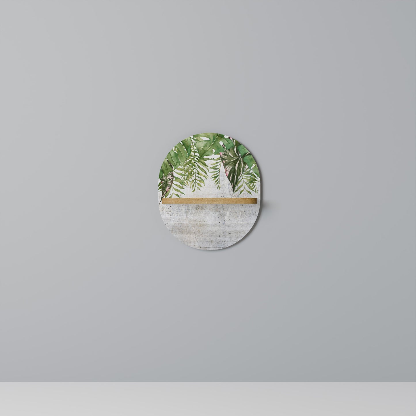 Mensola ovale URBAN TROPICS in effetto rovere