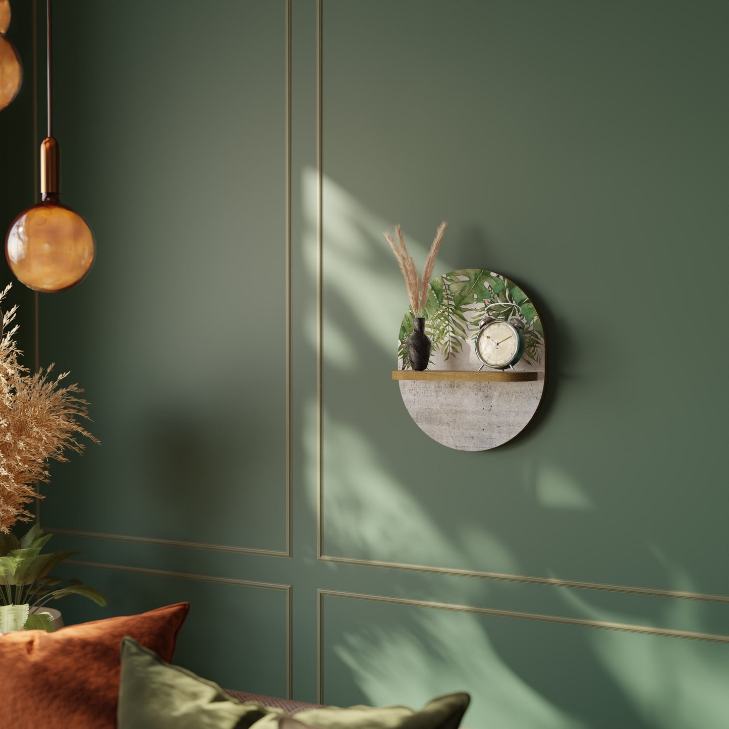 Mensola ovale URBAN TROPICS in effetto rovere
