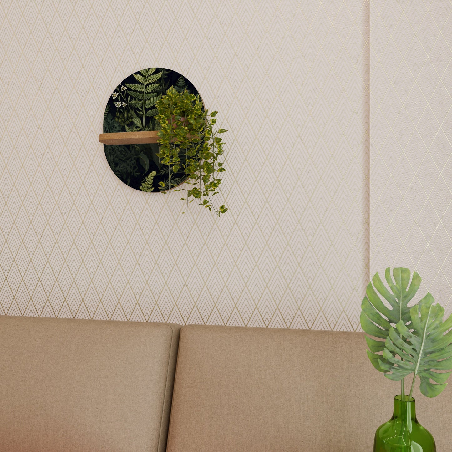 FOREST WONDERS Mensola ovale per opere d'arte in effetto rovere