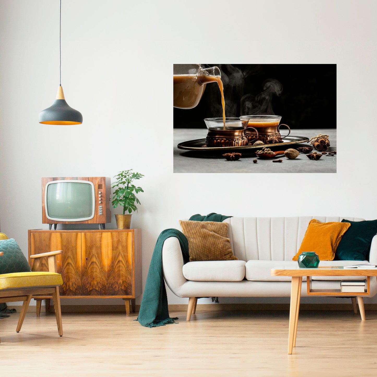 SORSI FUMANTI DI SERENITÀ Poster orizzontale staccabile e attaccabile