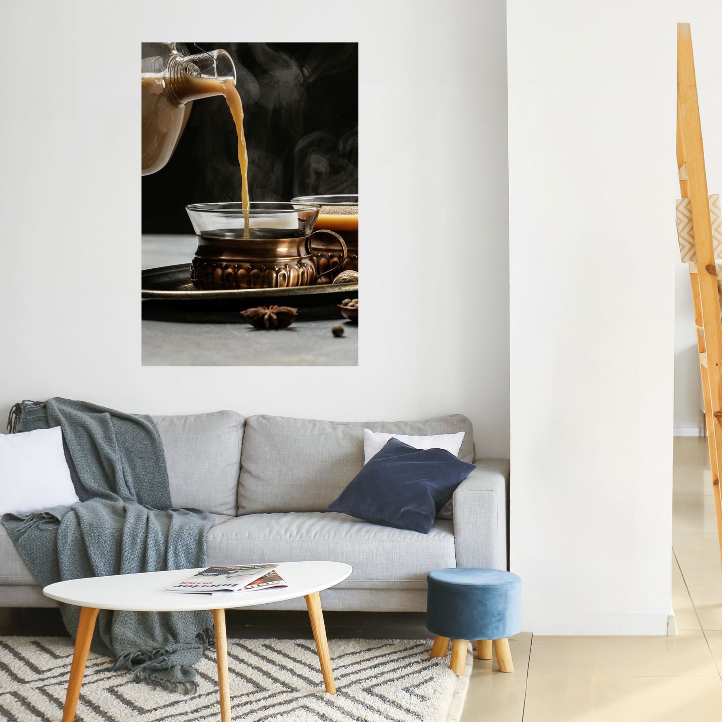 SORSI FUMANTI DI SERENITÀ Poster verticale staccabile e attaccabile