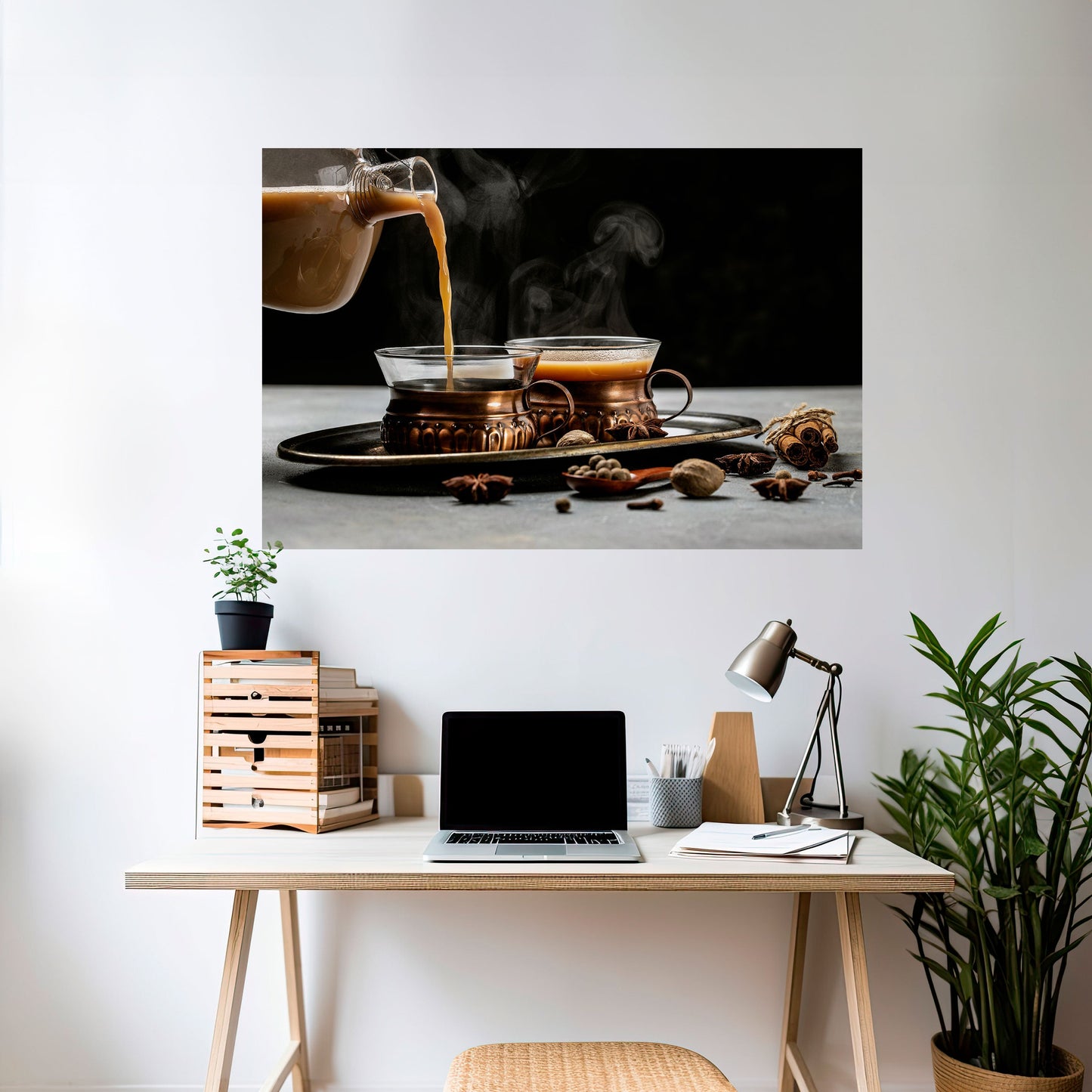 SORSI FUMANTI DI SERENITÀ Poster orizzontale staccabile e attaccabile