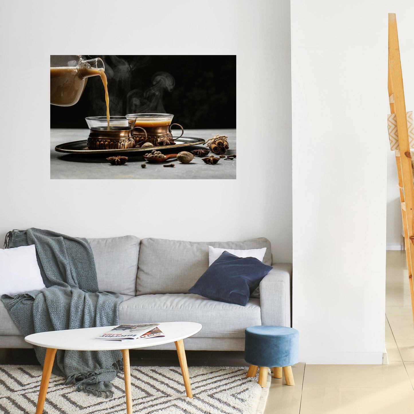 SORSI FUMANTI DI SERENITÀ Poster orizzontale staccabile e attaccabile