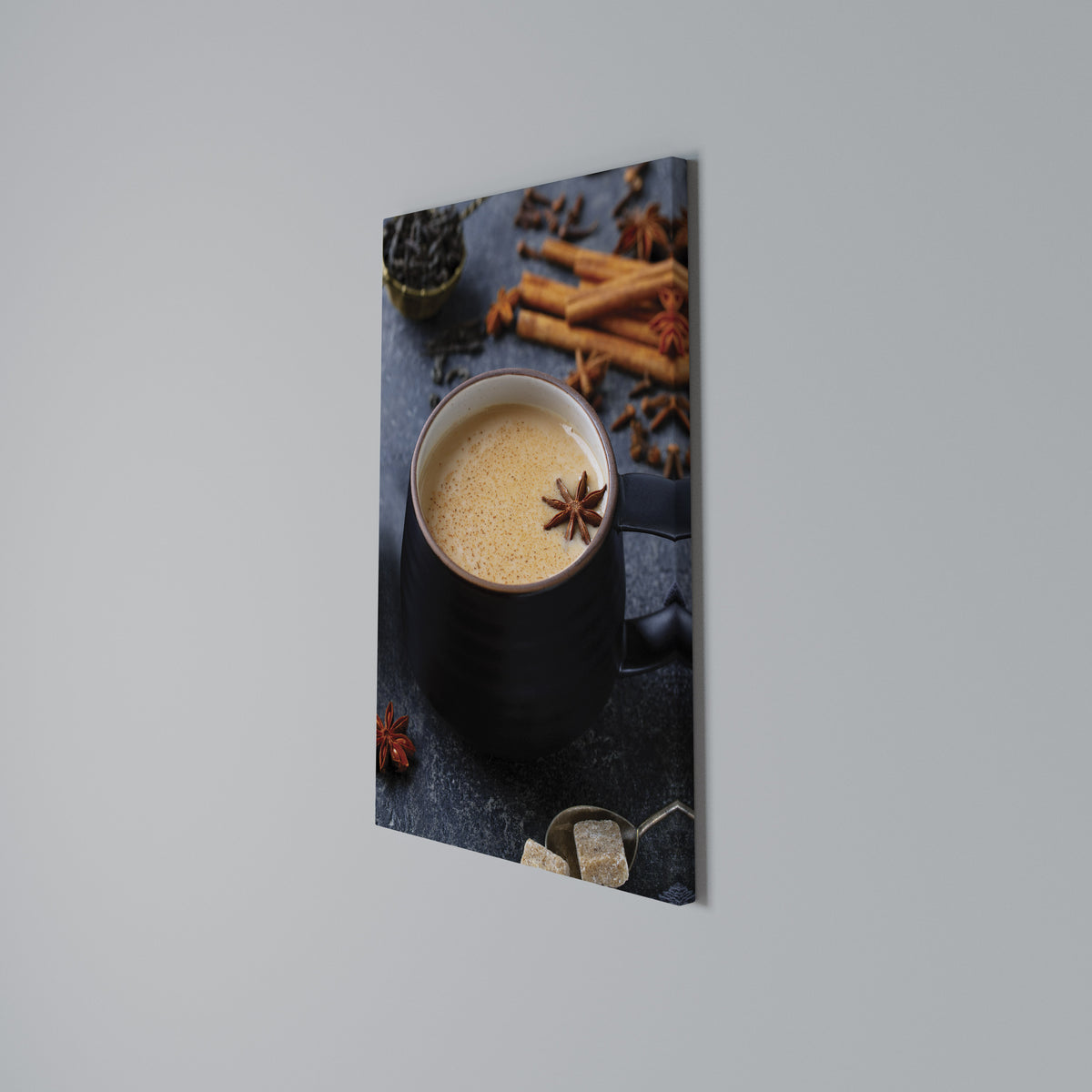 WARMTH IN A CUP Stampa su tela verticale