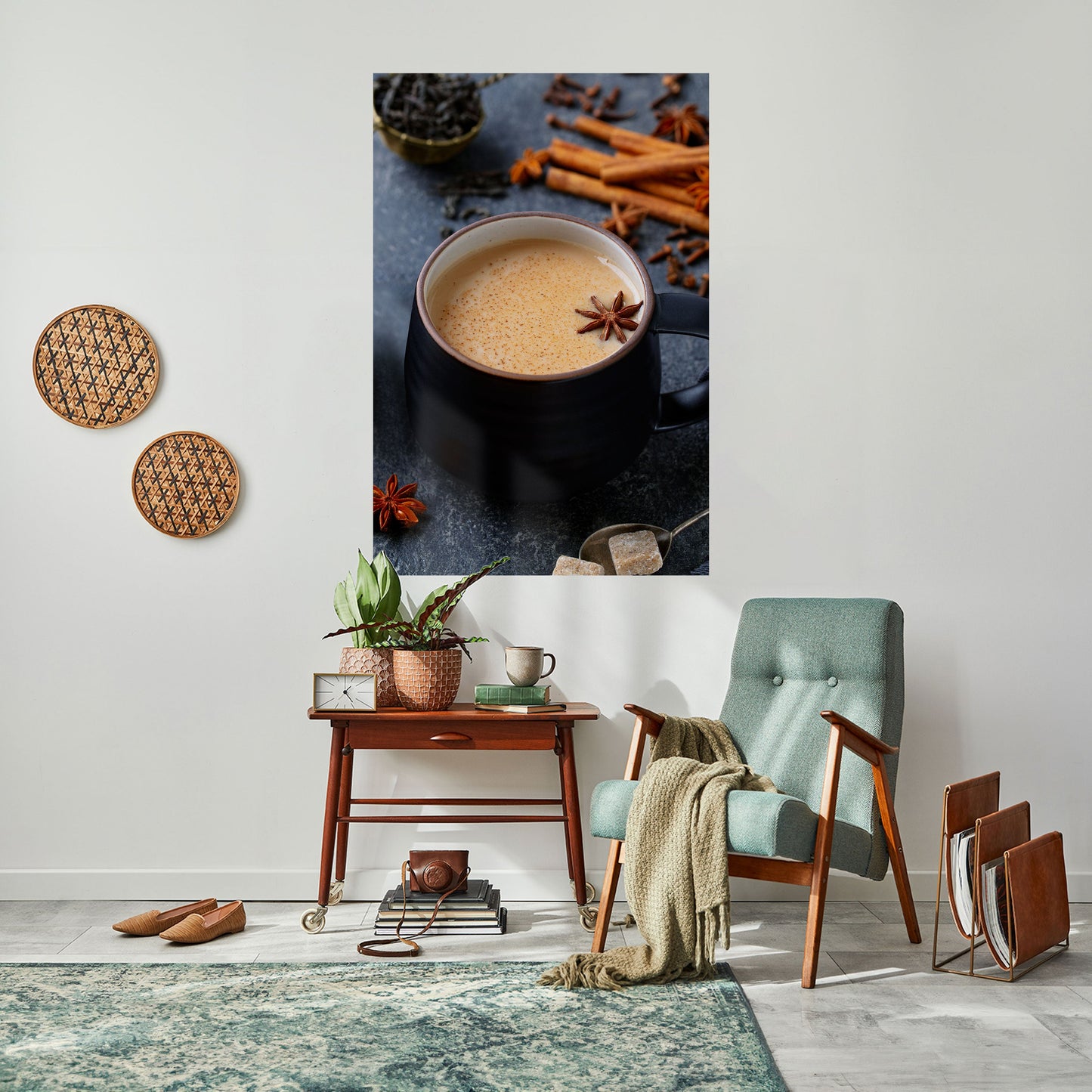 CALORE IN UNA TAZZA Poster verticale staccabile e attaccabile