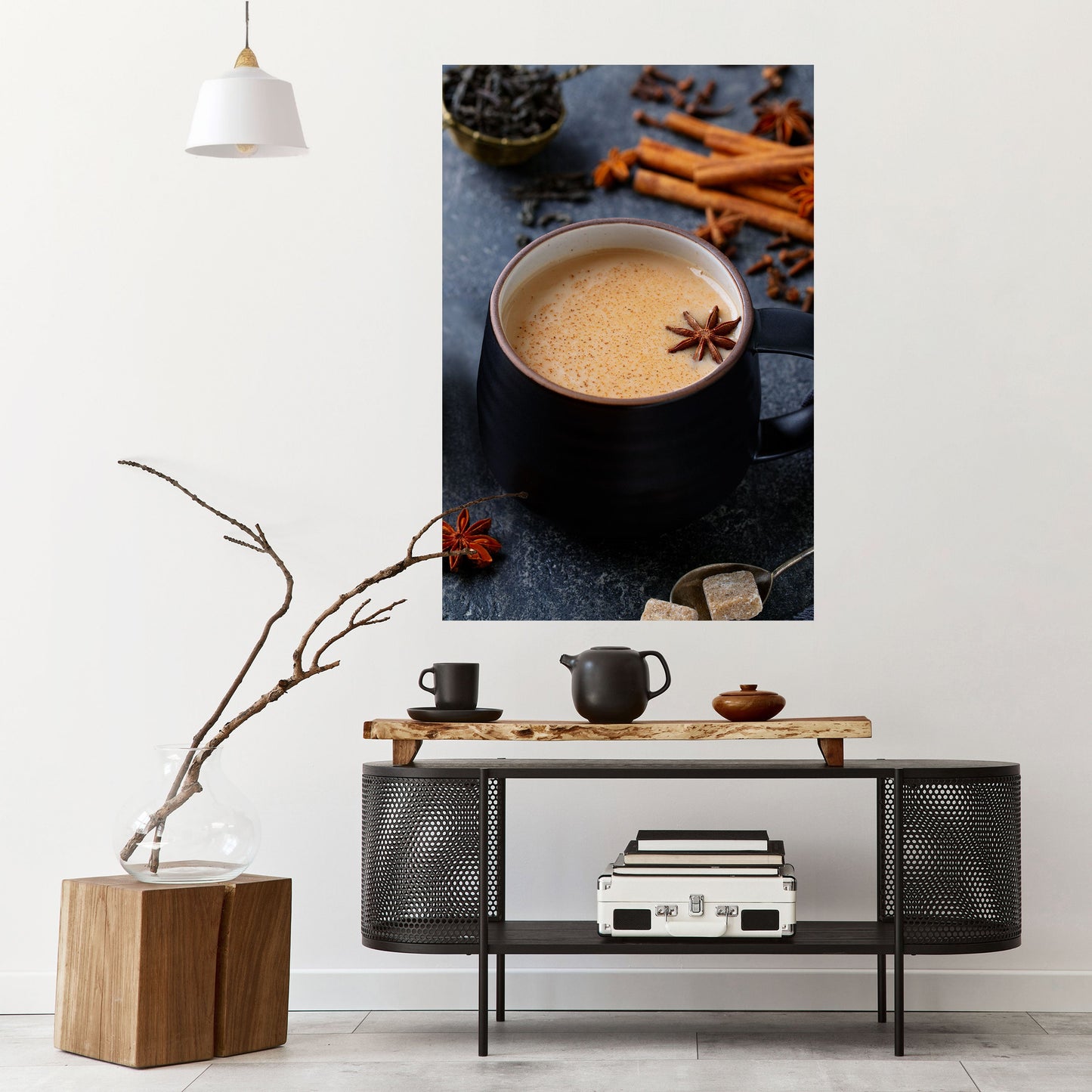 CALORE IN UNA TAZZA Poster verticale staccabile e attaccabile