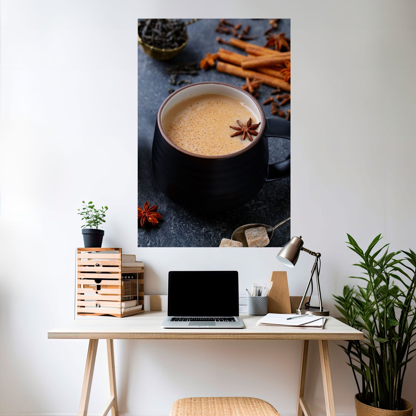 CALORE IN UNA TAZZA Poster verticale staccabile e attaccabile