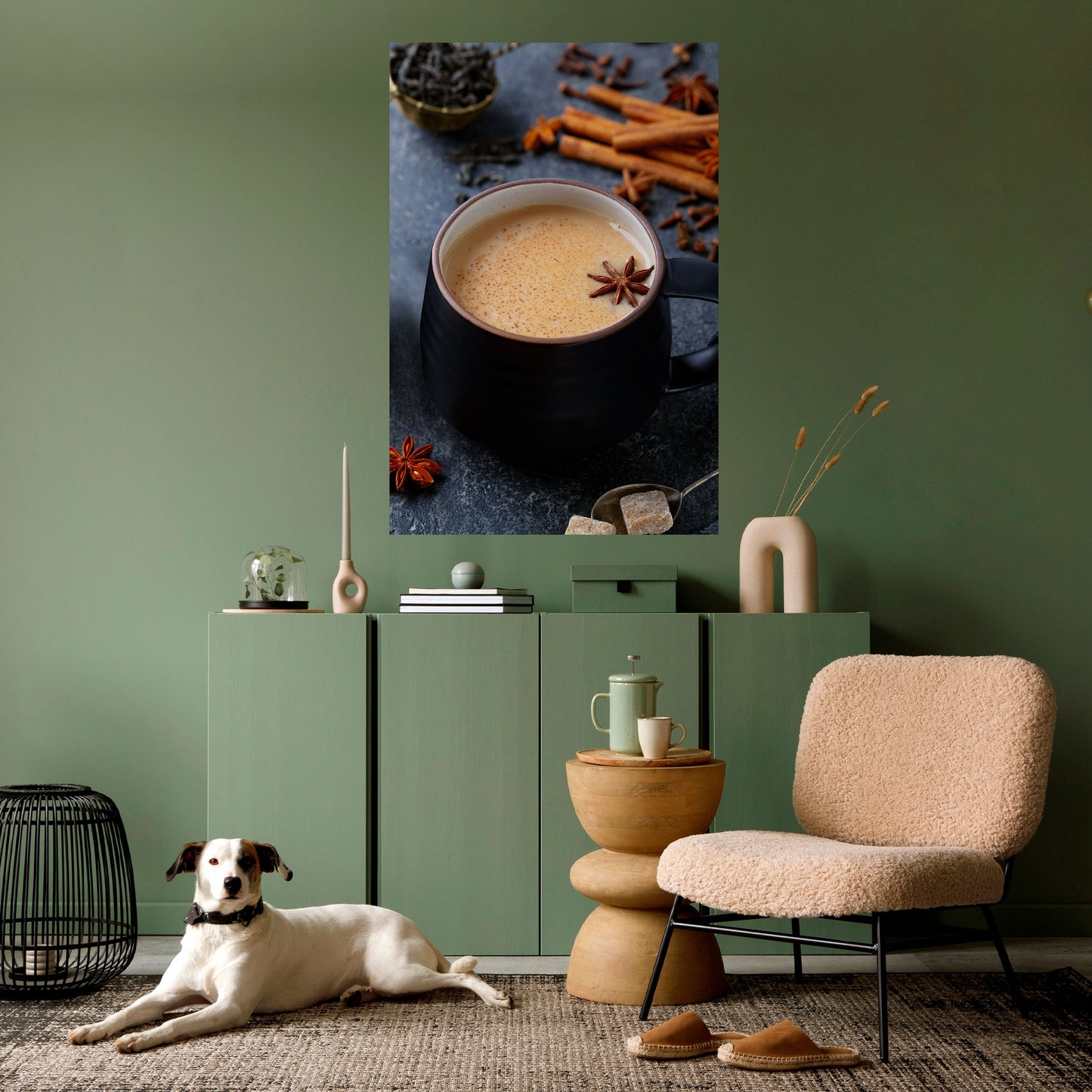 CALORE IN UNA TAZZA Poster verticale staccabile e attaccabile