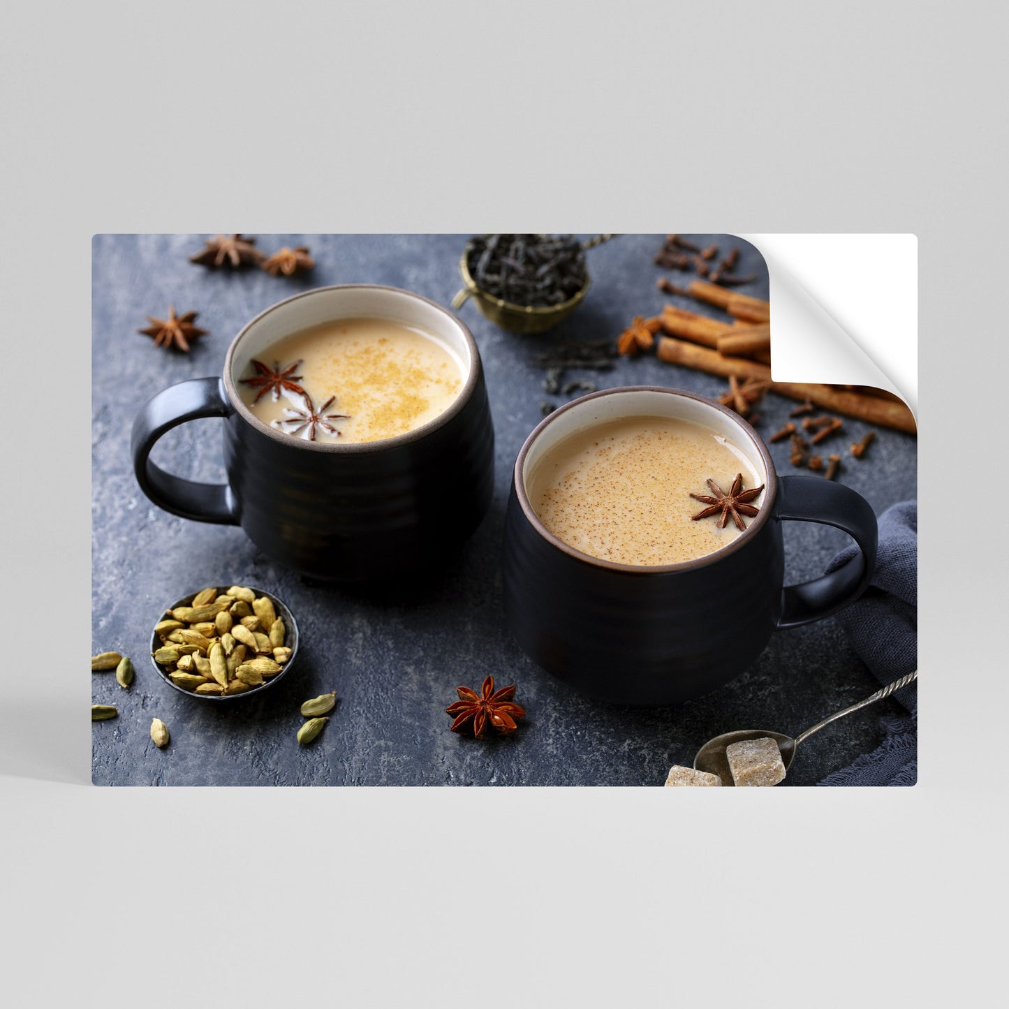 CALORE IN UNA TAZZA Poster orizzontale staccabile e attaccabile