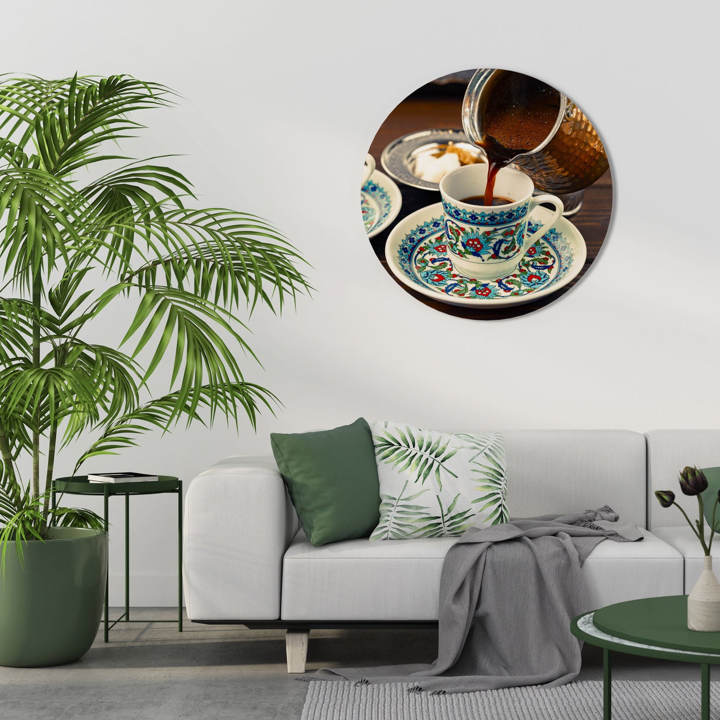 TRADITION IN A CUP Round Wall Art