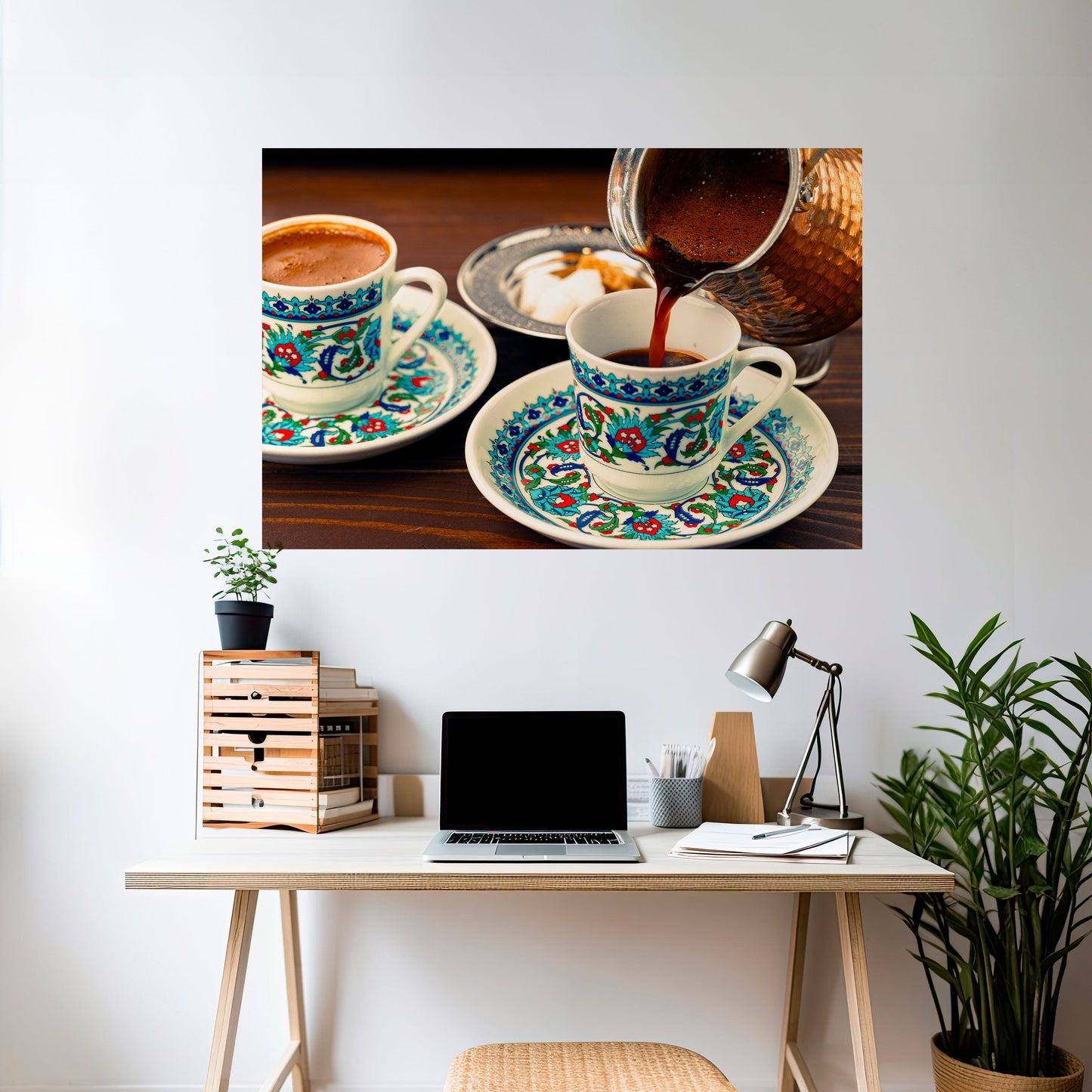 LA TRADIZIONE IN UNA TAZZA Poster orizzontale staccabile e attaccabile