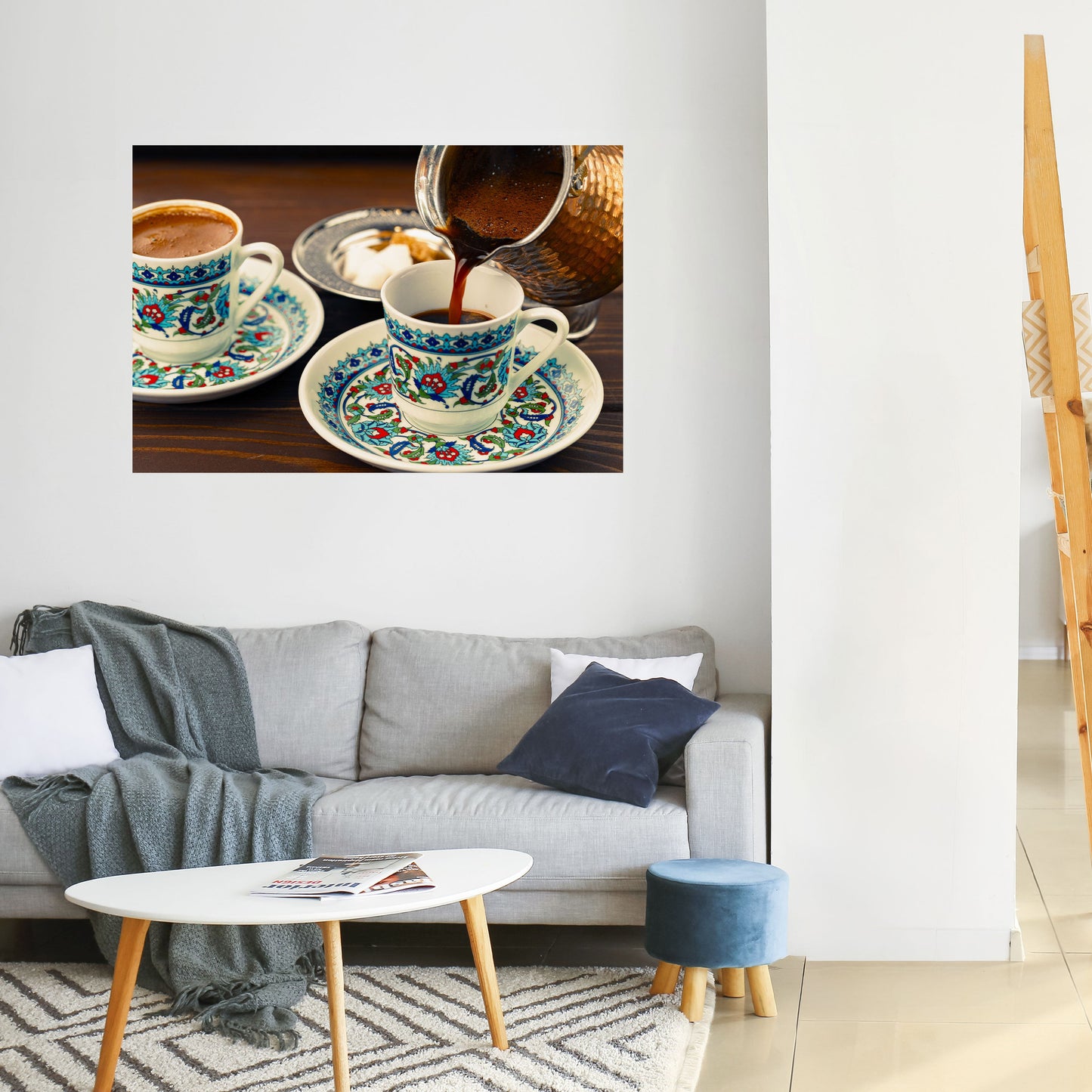 LA TRADIZIONE IN UNA TAZZA Poster orizzontale staccabile e attaccabile