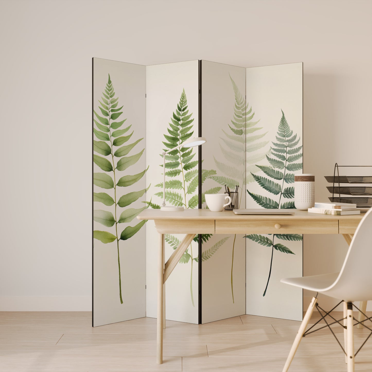 FERN MAJESTY - Divisorio decorativo per ambienti a 4 pannelli