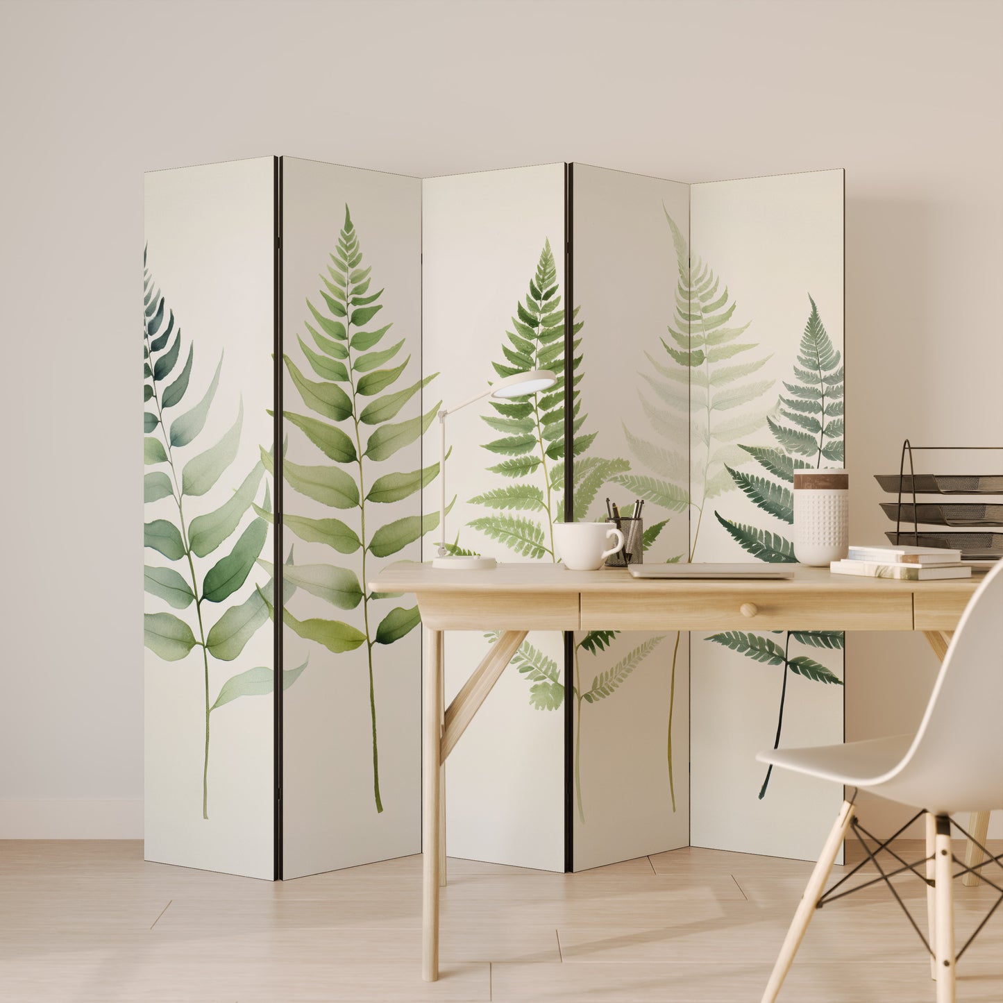 FERN MAJESTY - Divisorio decorativo per ambienti a 5 pannelli