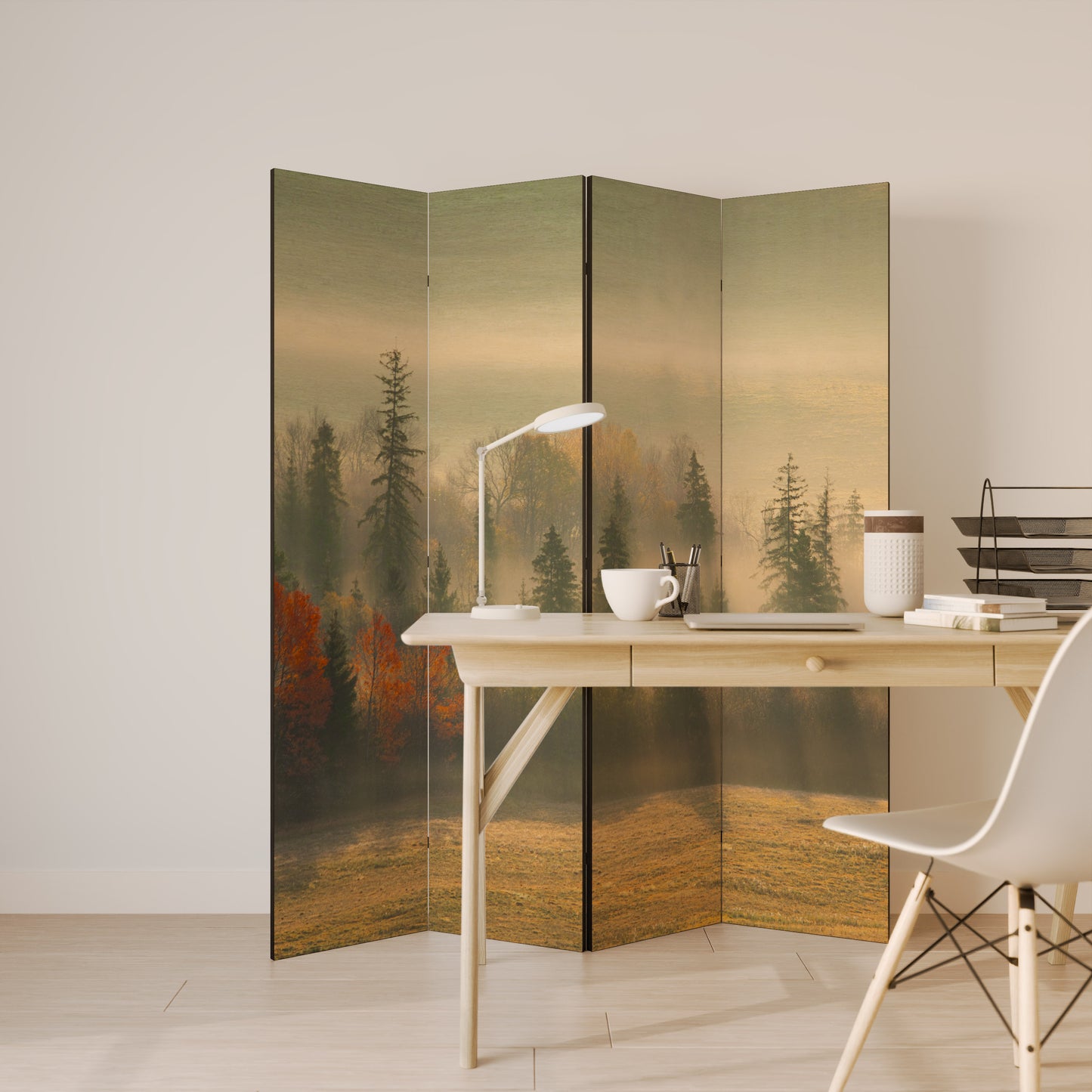 DIVISORIO DECORATIVO A 4 PANNELLI GILDING HOURS