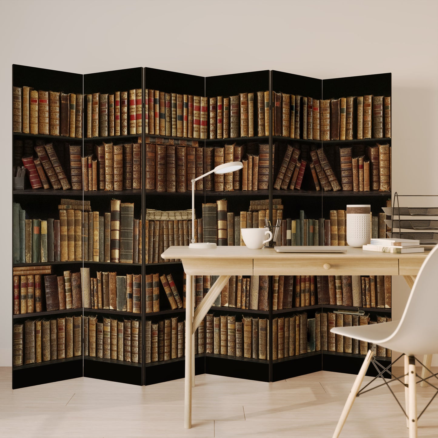 SHELVES OF TIME Divisorio decorativo per ambienti a 6 pannelli