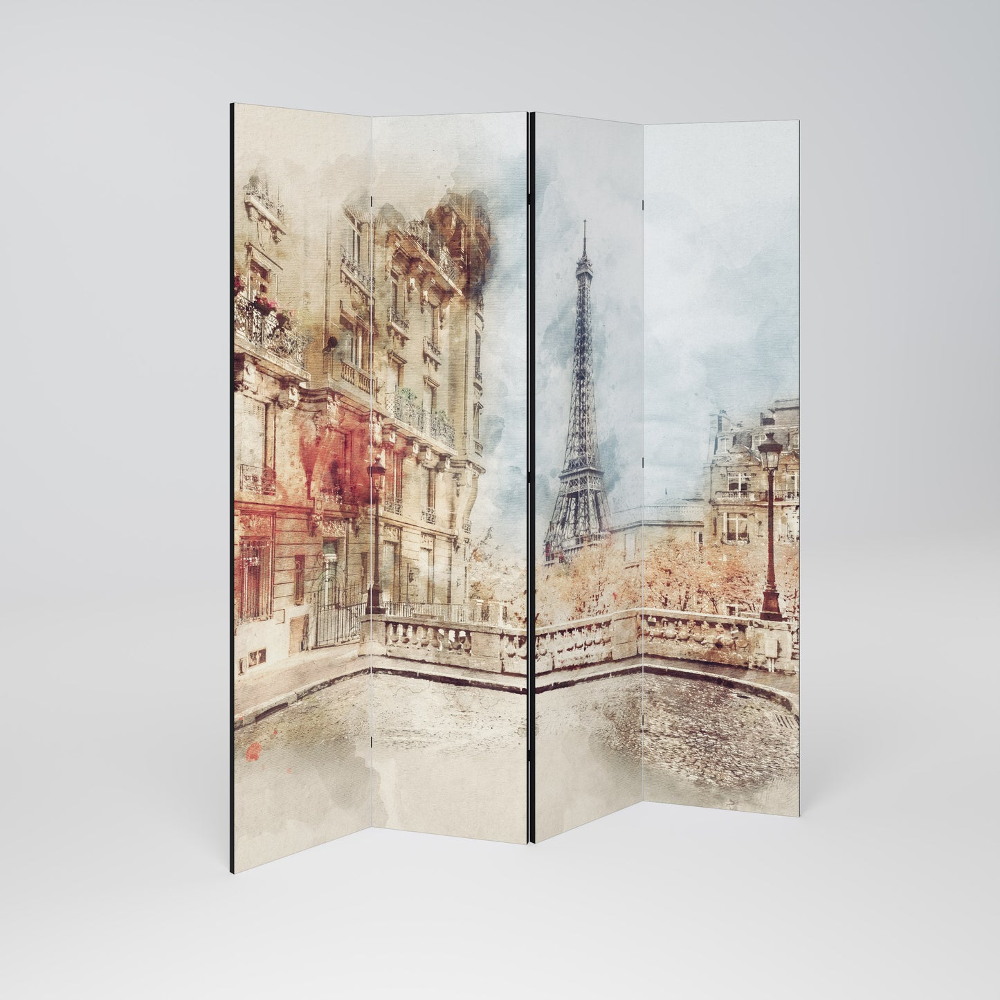 PARISIAN DAYDREAM Divisorio decorativo per ambienti a 4 pannelli