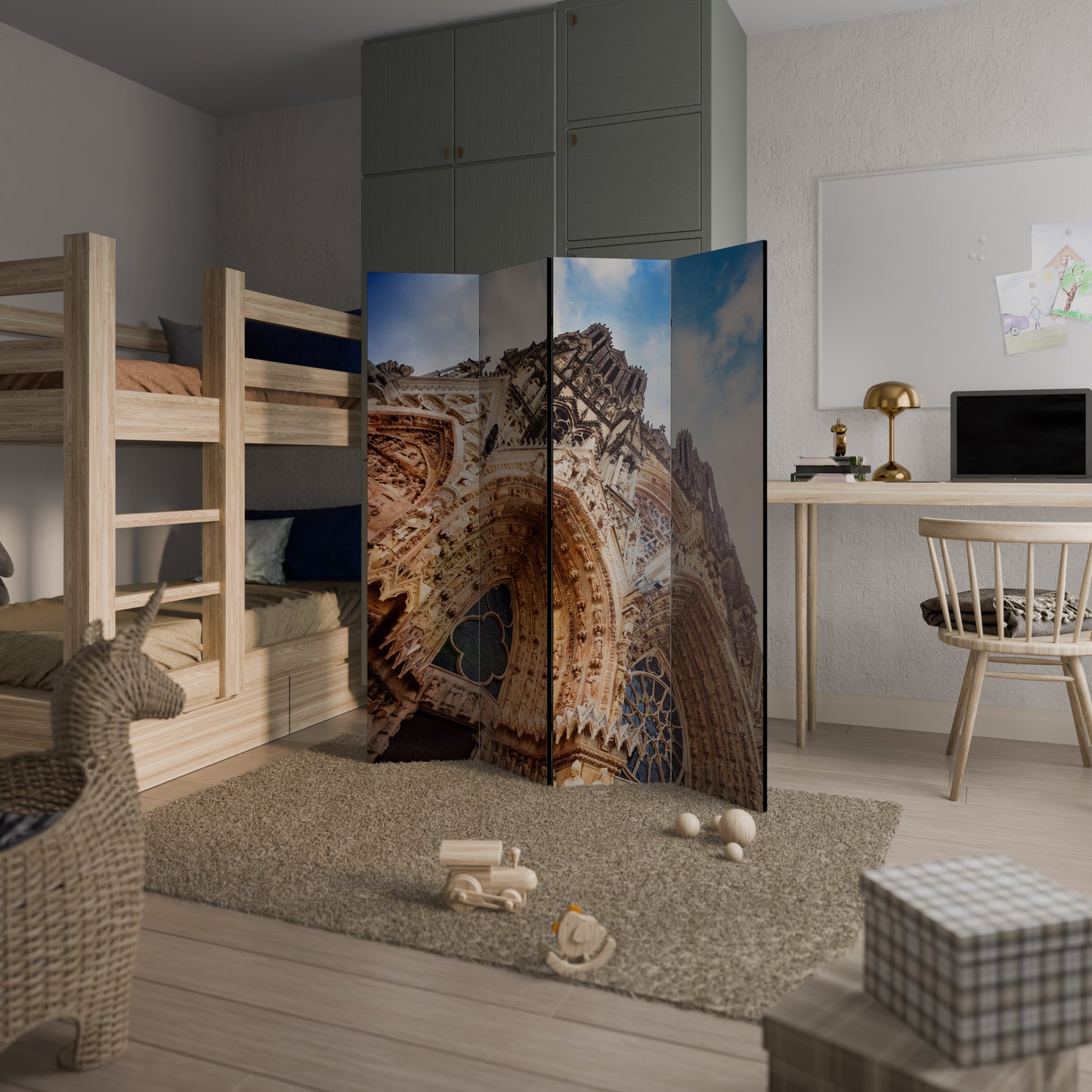 ANGOLI MISTICHI RIVELABILI Divisorio decorativo per ambienti a 4 pannelli