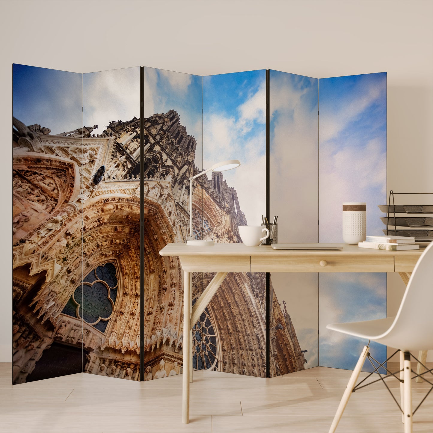 ANGOLI MISTICALI RIVELATI Divisorio decorativo per ambienti a 6 pannelli