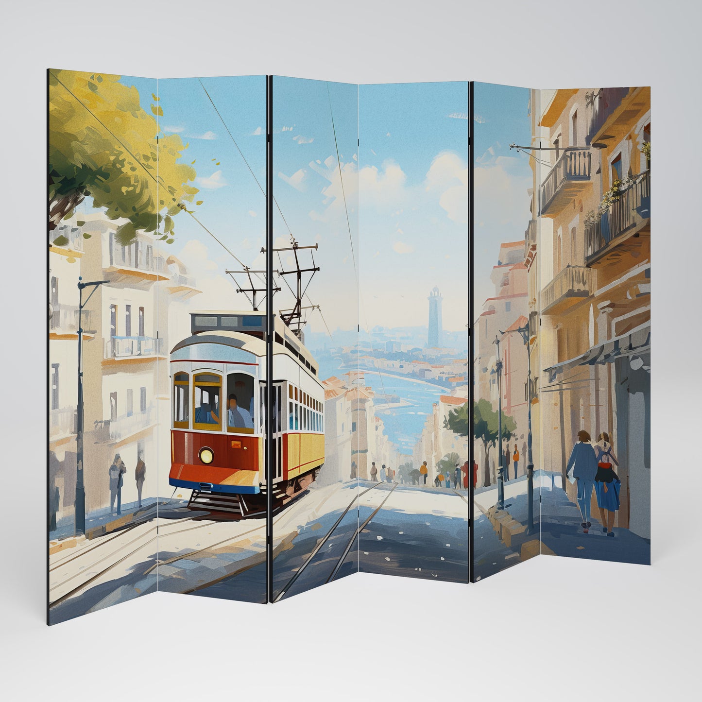 TRAMWAY DREAMSCAPE Divisorio decorativo per ambienti a 6 pannelli