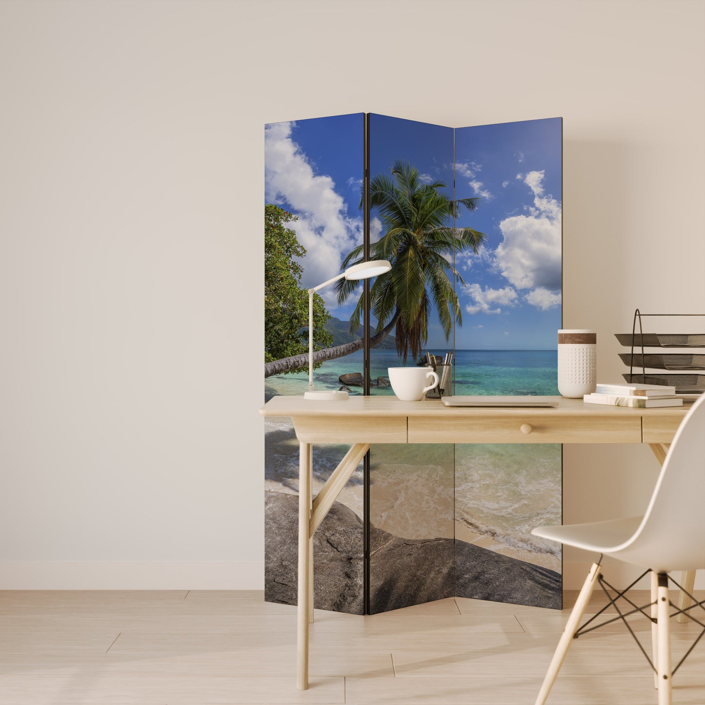 OASIS OF CALM - Divisorio decorativo per ambienti a 3 pannelli