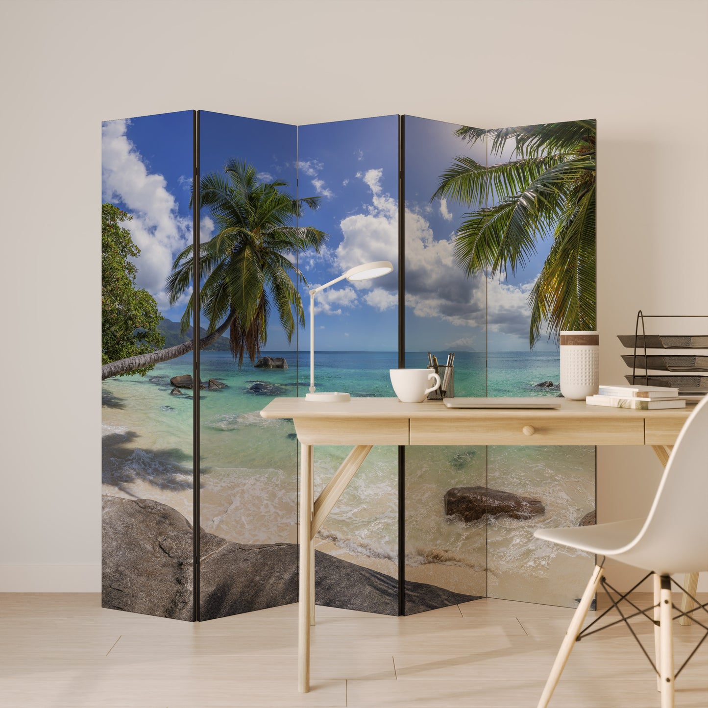 OASIS OF CALM - Divisorio decorativo per ambienti a 5 pannelli
