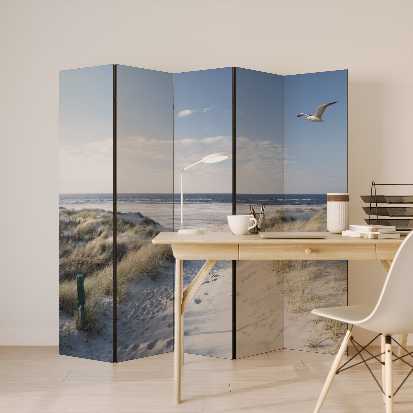 PARETE DIVISORIA DECORATIVA A 5 PANNELLI SEASIDE DREAMING