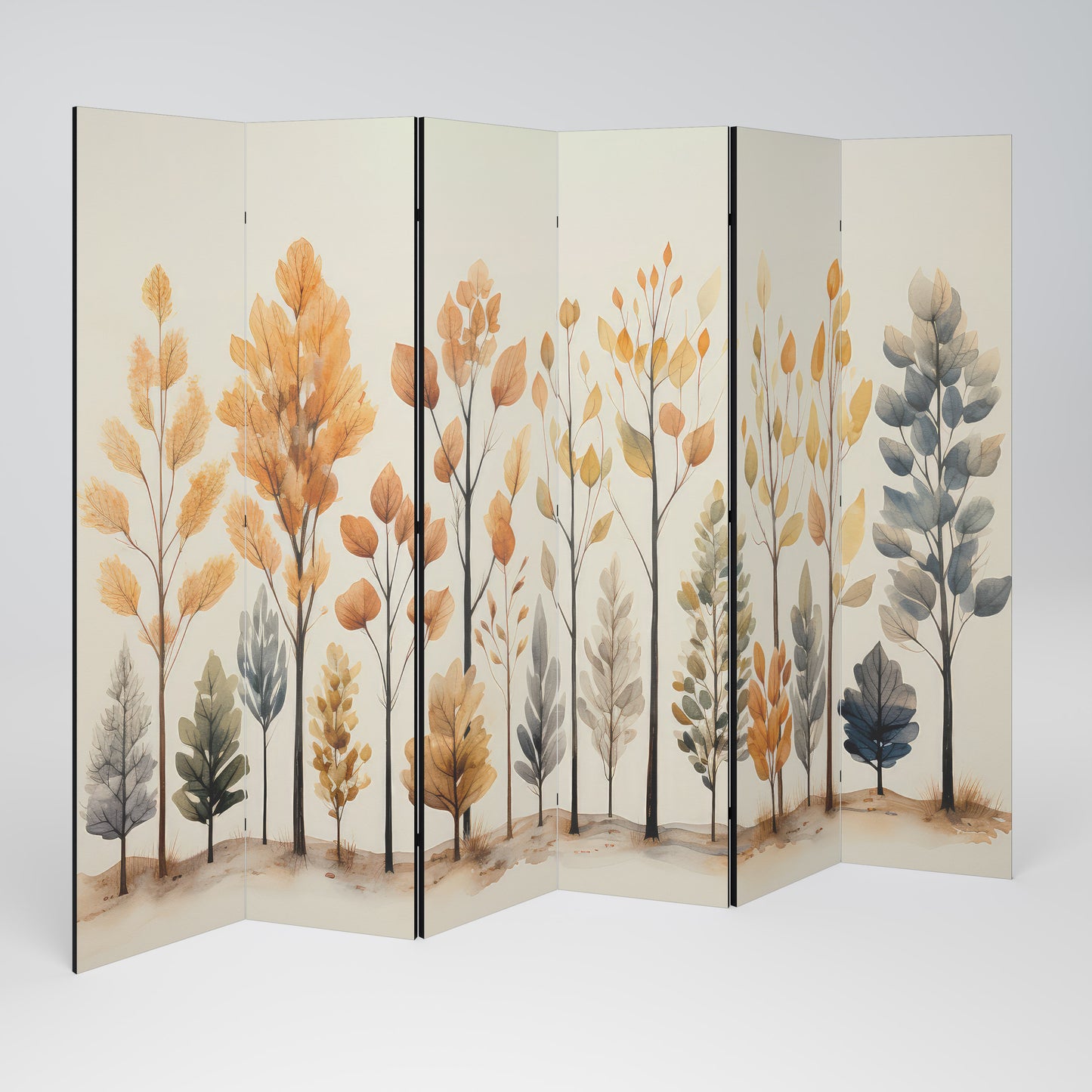 AUTUMN FOREST Divisorio decorativo per ambienti a 6 pannelli