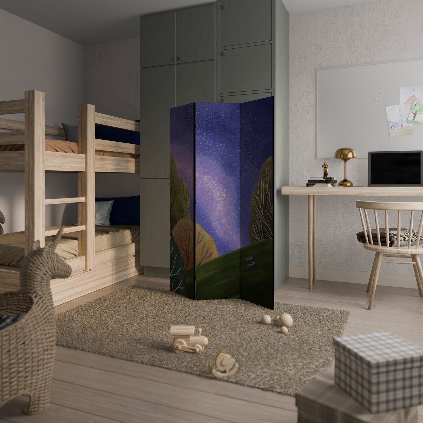STARLIT VIBE Divisorio decorativo per ambienti a 3 pannelli