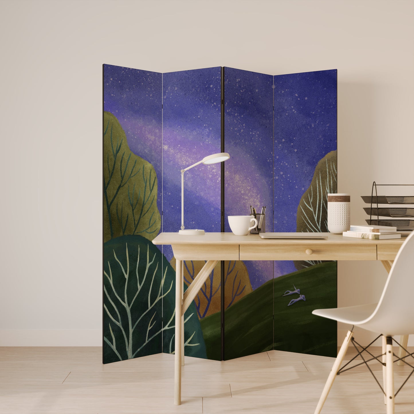 STARLIT VIBE Divisorio decorativo per ambienti a 4 pannelli