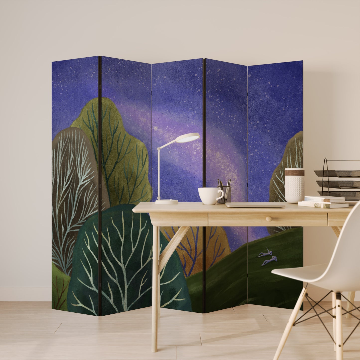 STARLIT VIBE Divisorio decorativo per ambienti a 5 pannelli