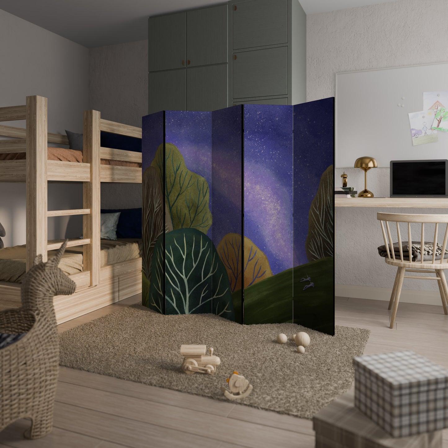 STARLIT VIBE Divisorio decorativo per ambienti a 5 pannelli