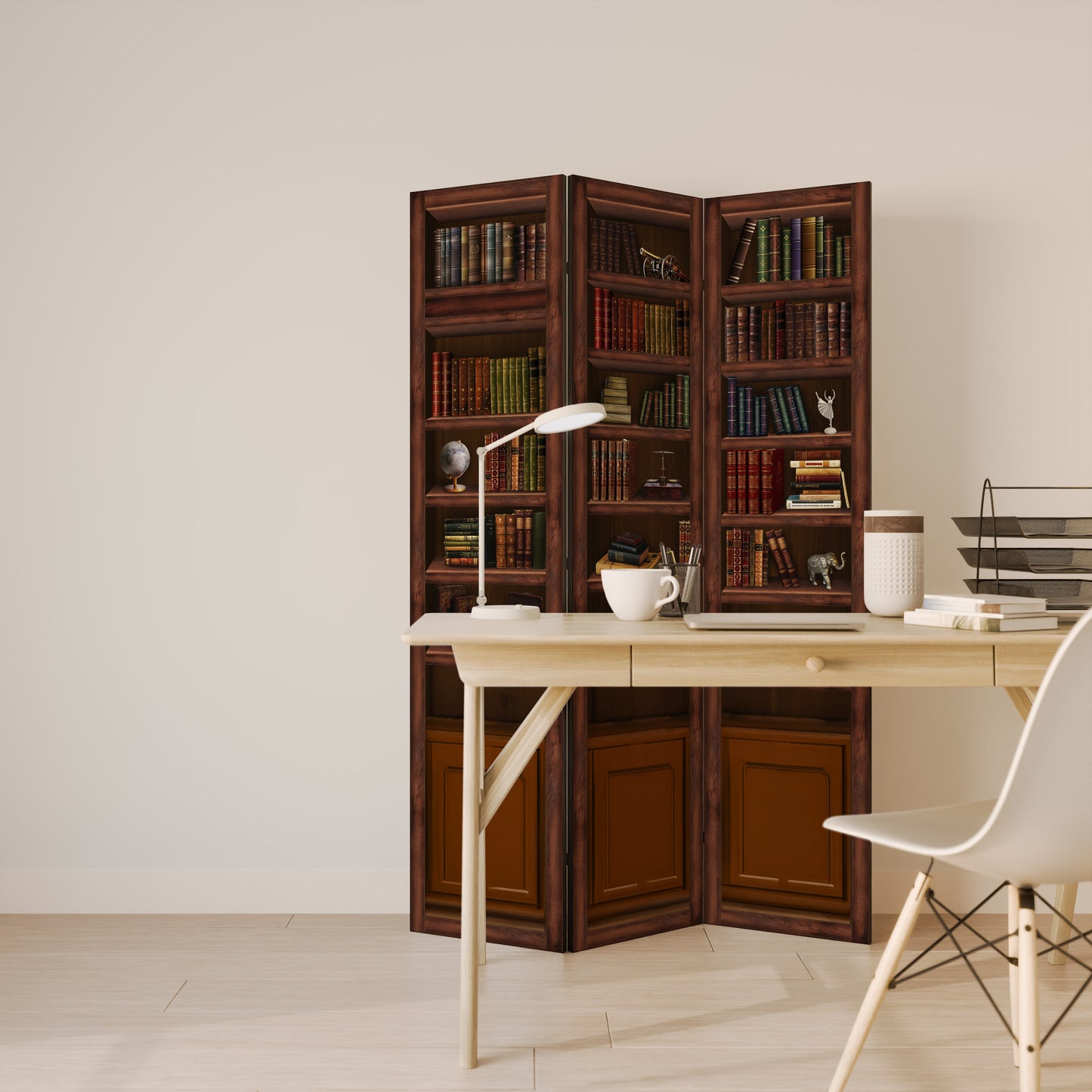WISDOM IN WOOD Decorative 3-Panel Room Divider