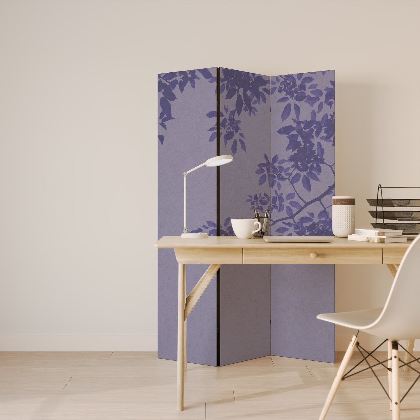 ELEGANTE VELO DI FOGLIA Divisorio decorativo a 3 pannelli