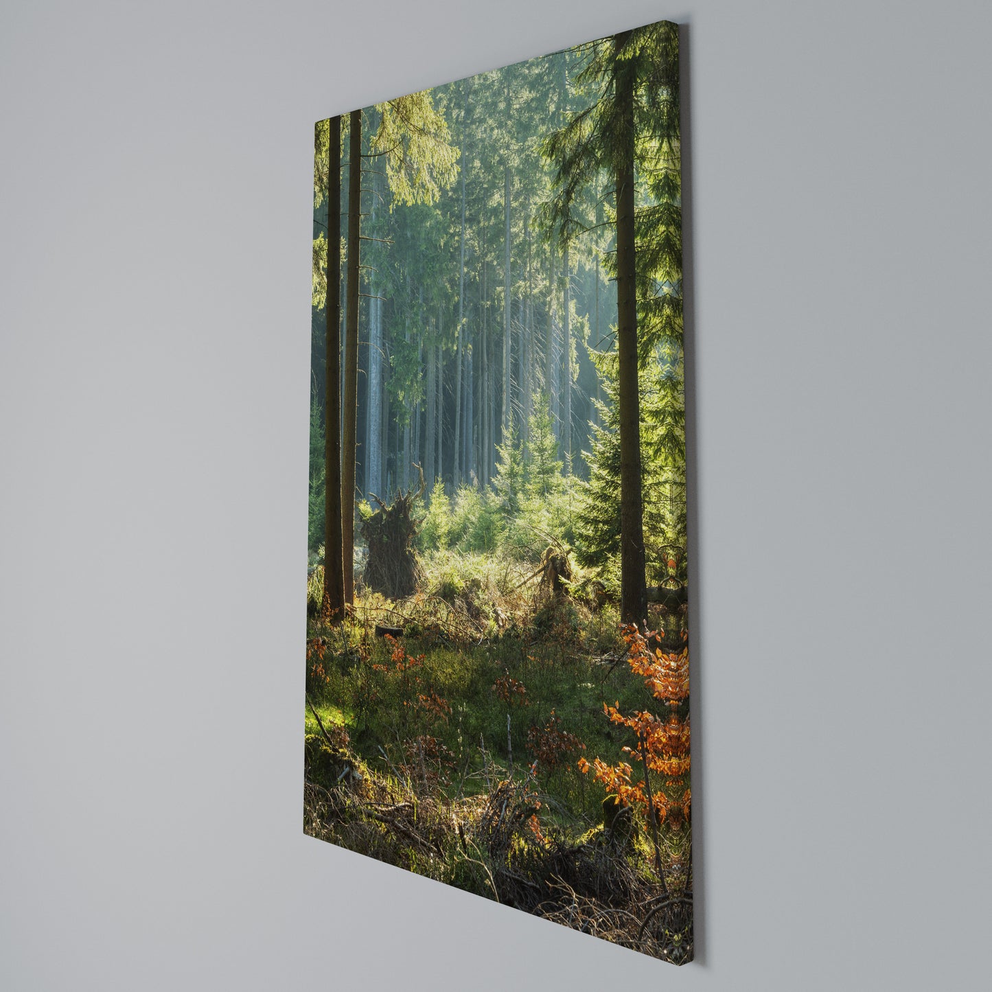 SUNLIT FOREST SERENADE Stampa su Tela Verticale