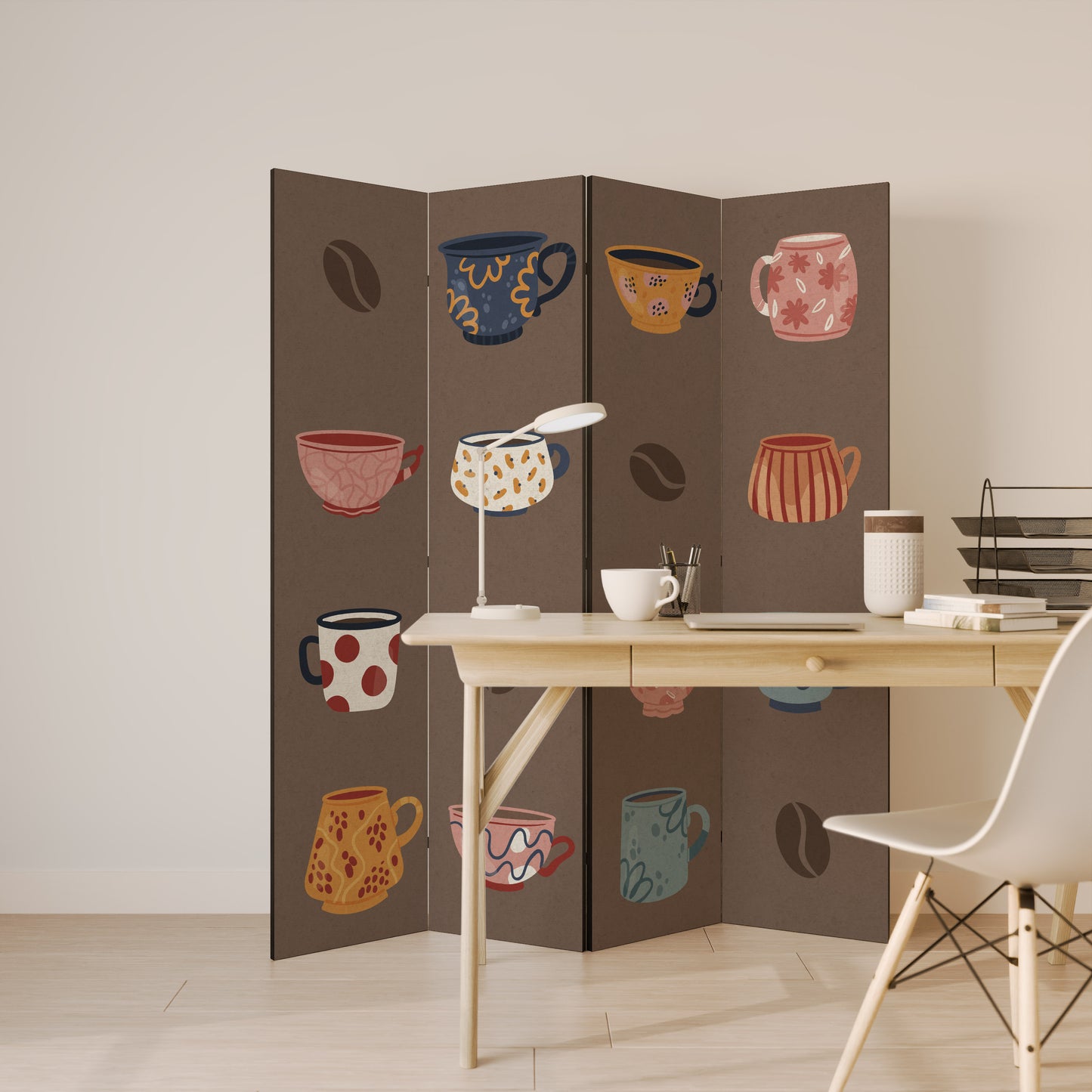 COFFEE BREAK - Divisorio decorativo per ambienti a 4 pannelli