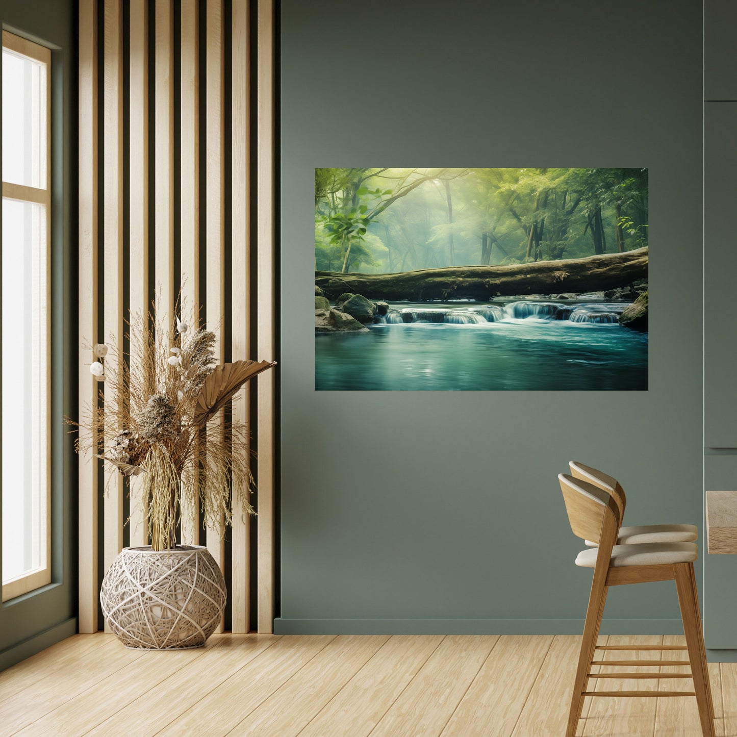 Poster orizzontale staccabile e attaccabile DREAMY WATERFALL GLIMMER