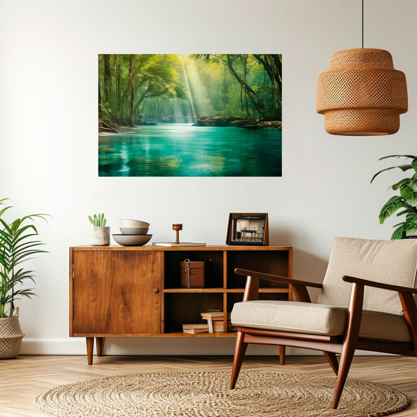RIFLESSIONI SERENE Poster orizzontale staccabile e attaccabile