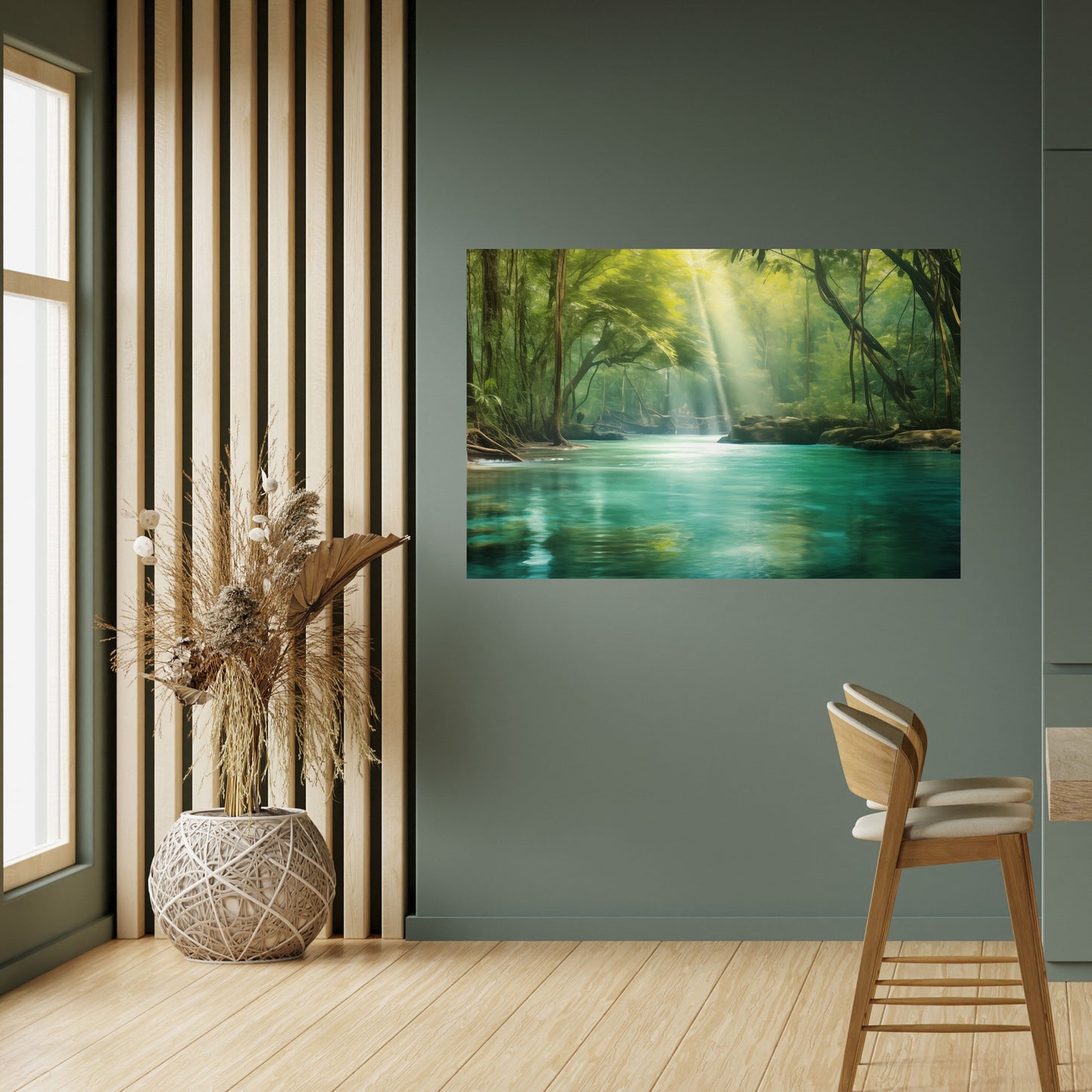 RIFLESSIONI SERENE Poster orizzontale staccabile e attaccabile