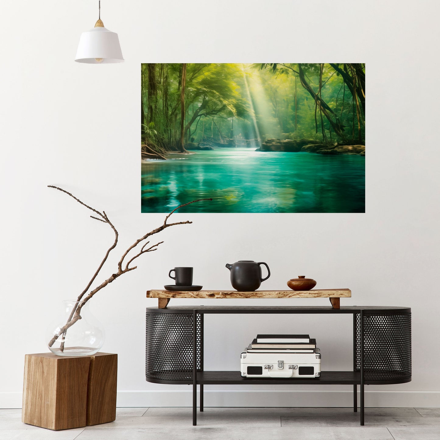 RIFLESSIONI SERENE Poster orizzontale staccabile e attaccabile