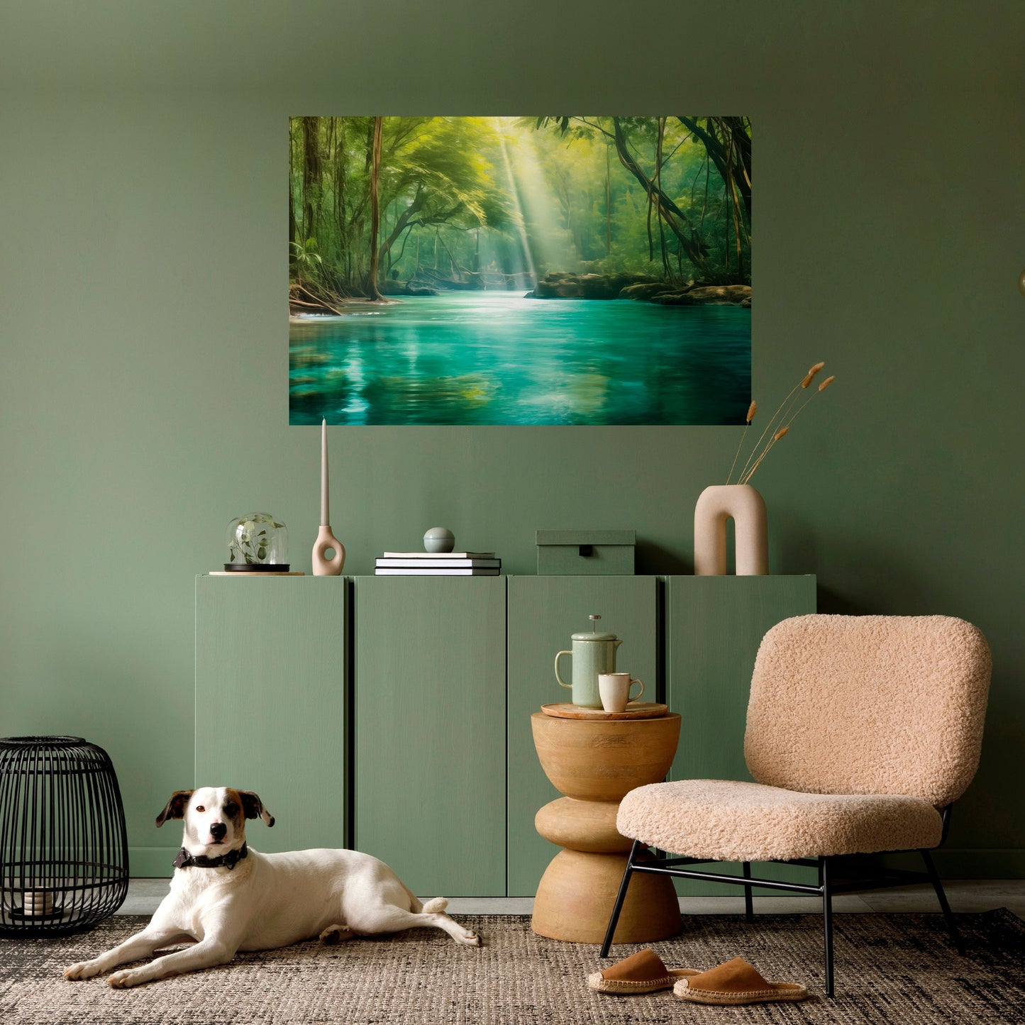RIFLESSIONI SERENE Poster orizzontale staccabile e attaccabile
