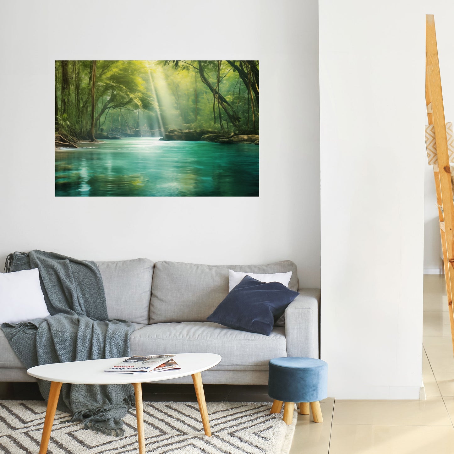 RIFLESSIONI SERENE Poster orizzontale staccabile e attaccabile